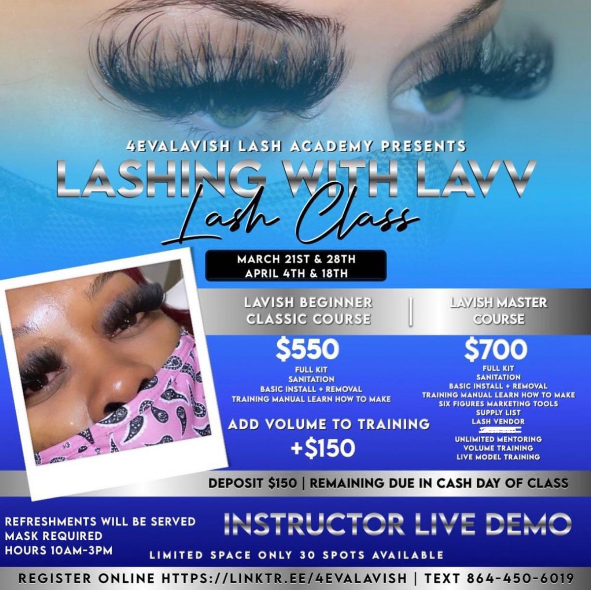 legendarylavv's tweet photo. Sign up #lashclass #greenvillelash https://t.co/RoWEjacKLe