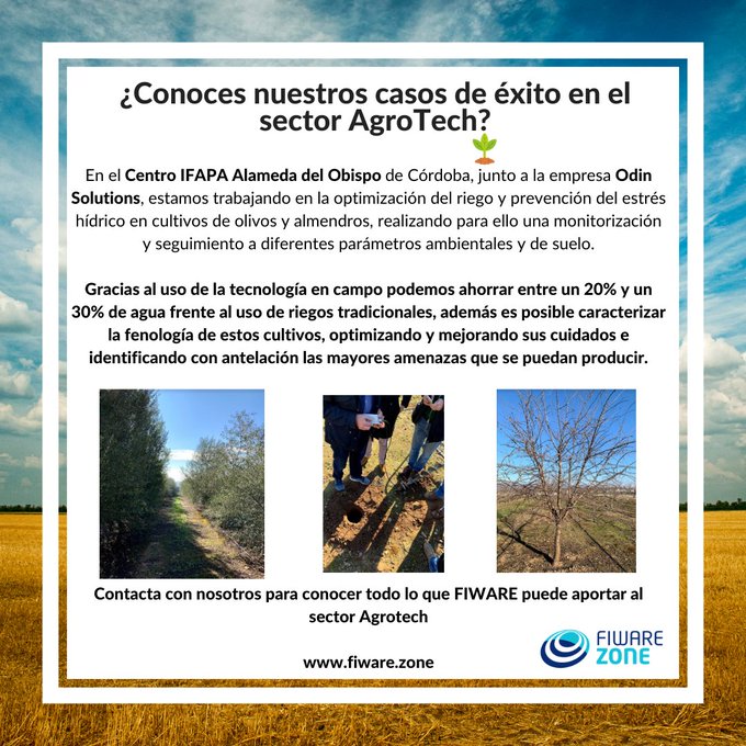 FIWAREZone's tweet photo. .@OdinSolutions y @FIWAREZone trabajan juntos en la optimización del riego en olivos y almendros 🌳
⬇ Conoce aquí todos los detalles ⬇
#FIWARE #FIWAREZONE
@EconomiaAnd @Telefonica https://t.co/XrjyklCAoJ