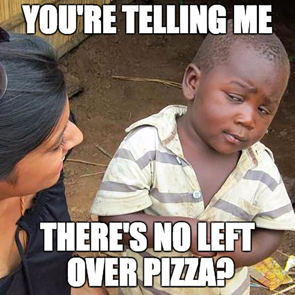 Rule number 1: There should be always left-over pizza!🍕 #PizzaHotline #SaucyLittleNumebr #2222222