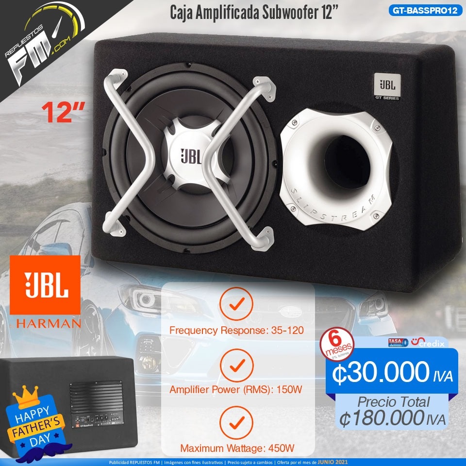 Everardo Herrera on "El mejor subwoofer amplificado del mundo JBL💡 🚨OFERTA ¢180.000 IVI 😍 Cajon Con Subwoofer Amplificado JBL GT-BassPro12 watts 12 pulgadas ** Repuestos Tel 22 57