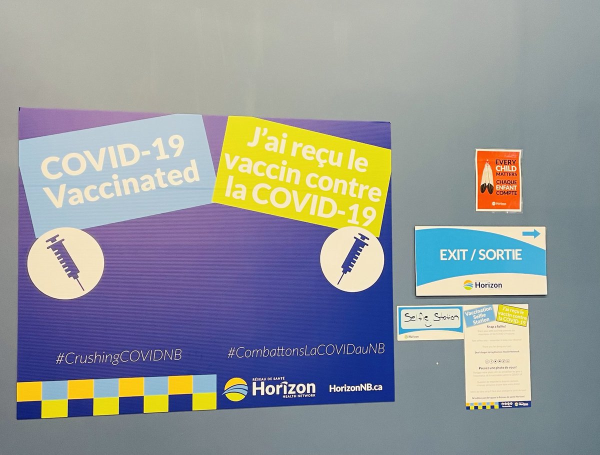 Can’t express the gratitude I have for ⁦<a href="/Gov_NB/">Government of NB</a>⁩ ⁦<a href="/HorizonHealthNB/">Horizon Health Network</a>⁩ and all those that got us this far 
2nd shot in the books 🥰