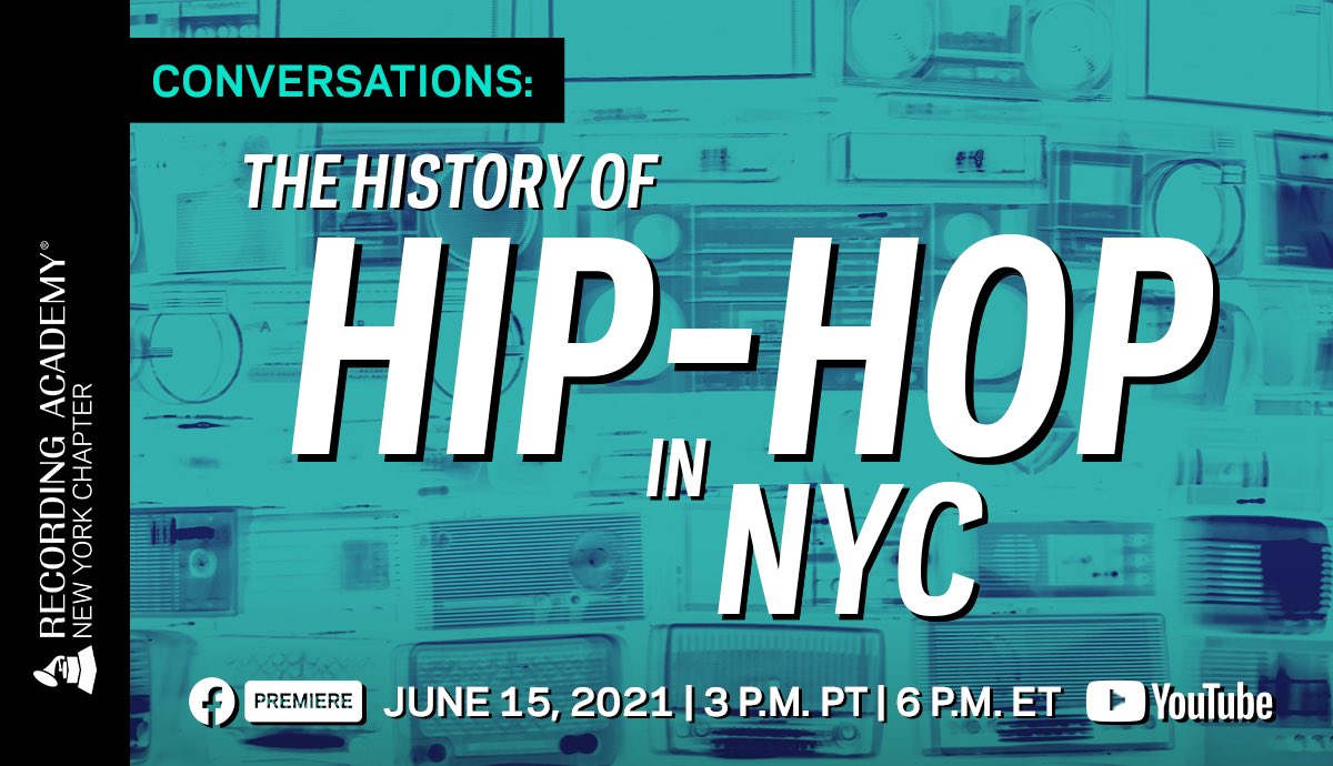 hankshocklee's tweet photo. In celebration of Black Music Month join the @RecordingAcad New York Chapter for Conversations: The History of Hip-Hop in NYC https://t.co/ekV4FHWOWM

#futurefrequency #blackmusicmonth #historyofhiphop #GrandmasterFlash #DMC #JerryWonda #bas #dreamville #YoungDevyn #GRAMMYs https://t.co/BRNxqIZUNT