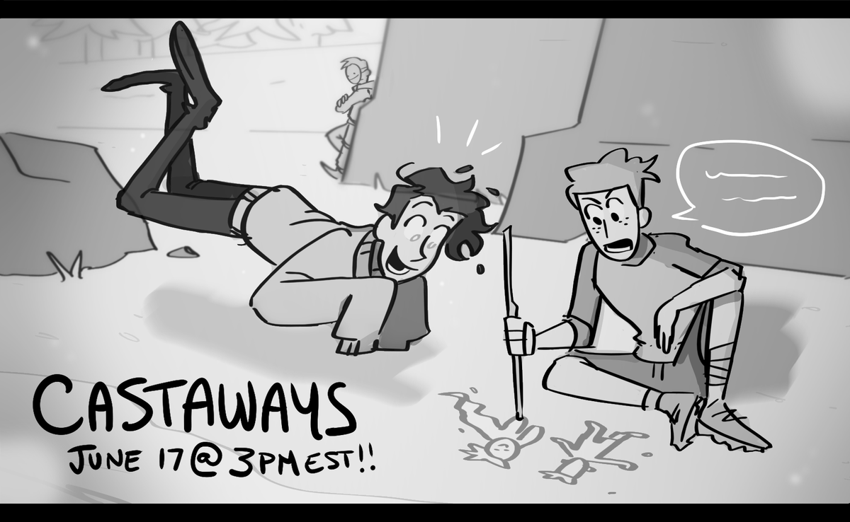 we are gonna be dropping the castaways animatic TOMORROW @ 3PM EST!!! it will be posted both on here, and on our youtube!! we had a lot of fun working on this together, hope you guys like it!! (this is our final shameless promo, promise) 