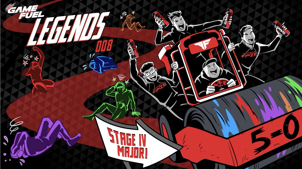 MTNDEWGaming's tweet photo. I guess you could say @ATLFaZe really steamrolled Group A 😏 #GameFuelLegends https://t.co/BXc0hJUaHI