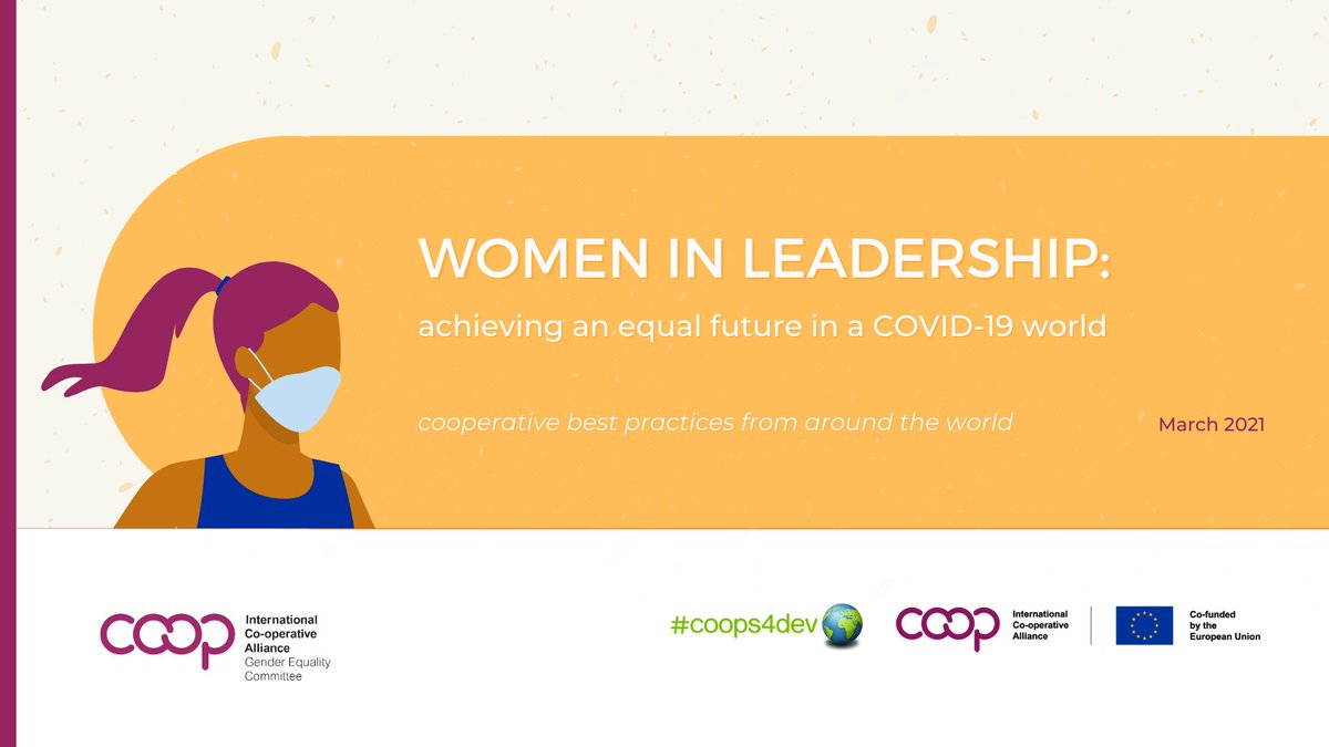icacoop's tweet photo. (re) 📑 ‘Women in leadership: achieving an equal future in a #COVID19 world’ released in March. 

#ICAGEC publication showcasing #coop best-case examples from Africa, America, Asia Pacific &amp; Europe of women cooperators in leadership during the pandemic.  

https://t.co/dZFMrfZEUO https://t.co/D0sws6lZJ9