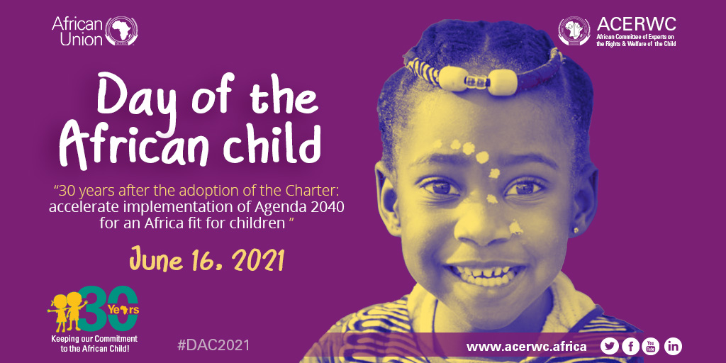 AequalitasCP's tweet photo. Today we mark #DayOfTheAfricanChild, in memory of the 1976 massacre of #children marching in Soweto. As we #invest in &amp; build stronger #economies through/post this pandemic, the welfare of all children is evidence of success.https://t.co/NYFJcGpyeI
@_AfricanUnion #DAC2021 #SDGs https://t.co/kH6sjwfqEB