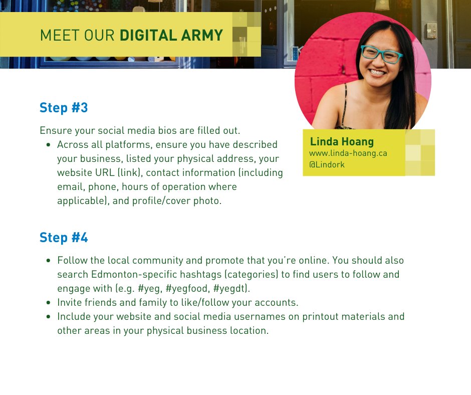 makeyegdigital's tweet photo. The first step to social media success is account set up! Take a look at the tips below from our #makingedmontondigital army member @lindork to make sure you're set up properly. https://t.co/H2nY1K1Iat