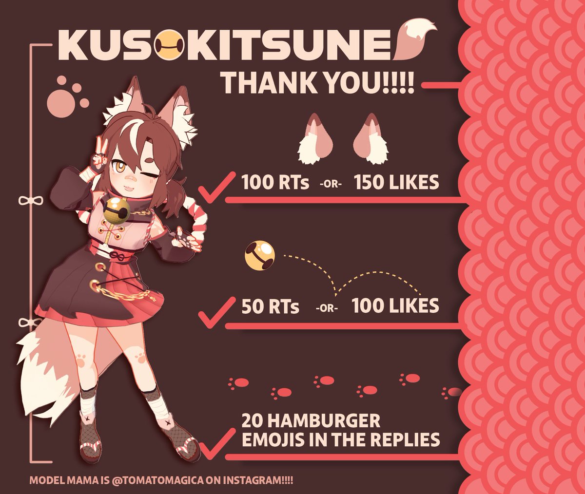 IM FREE FROM THE EVIL SILHOUETTE!!! THANK U ALL SO MUCH!!!💖💖 

IT’S NICE TO FINALLY MEET U!! IM KUU!!! YOUR VERY OWN SHITFOX!!! 💯🦊 AT UR SERVICE!!!

my model was done by tomatomagica!!💖
#VTUBER #VTuberUprising #ENVtuber