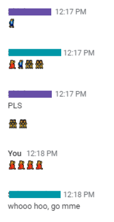 As students were working in small groups to present a French song to the class, I had a "virtual" dance party with one of the groups. This made my day and I hope it brings some positivity to your Twitter feed today 😁