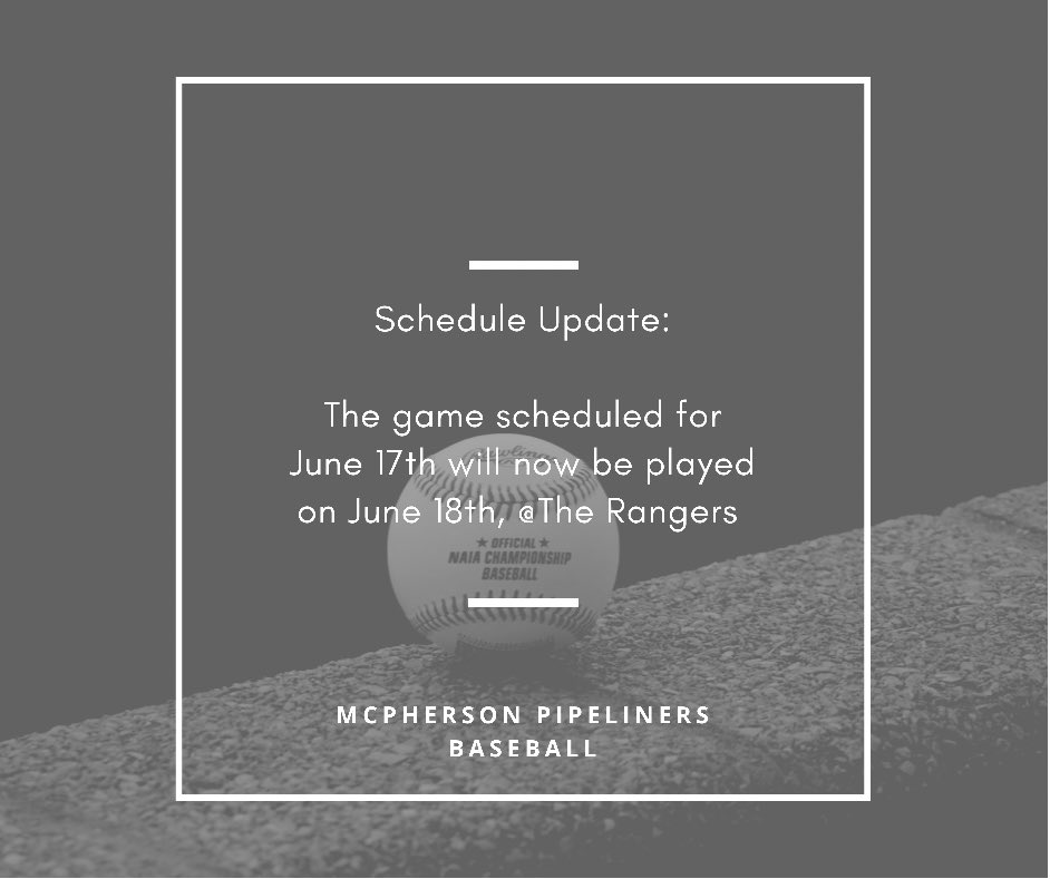 Schedule Update: