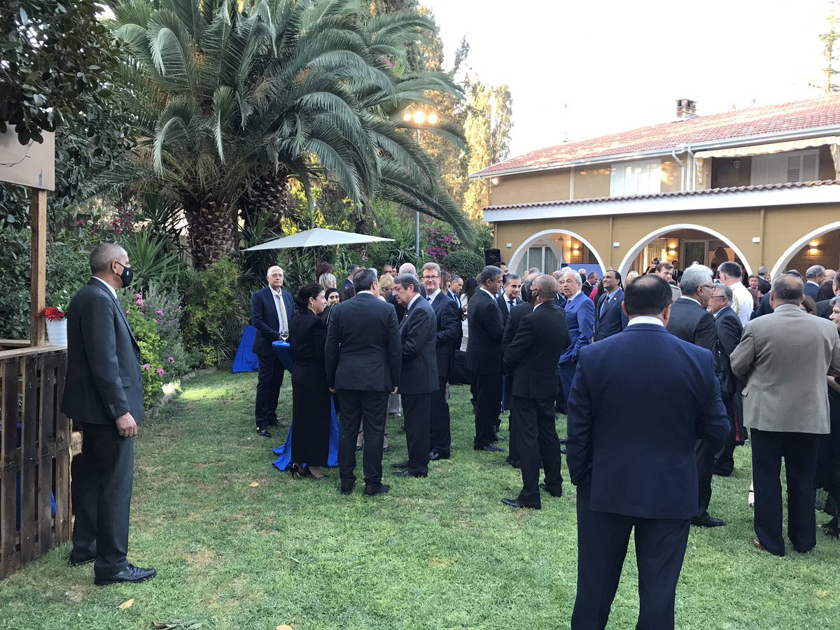 UKinCyprus's tweet photo. Happy to be gradually returning to pre-COVID normality and what better way than holding our annual celebration of the Queen’s Birthday Party! #QBP2021 #UKCYties #Cyprus https://t.co/Vhche0LPGK
