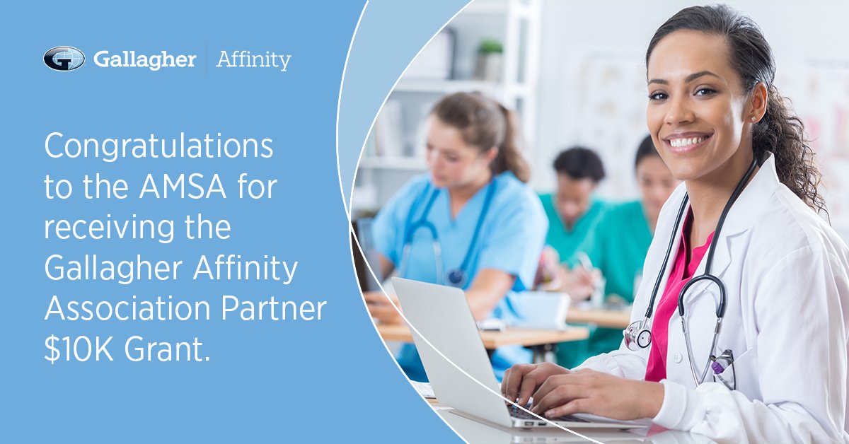 GMS_Gallagher's tweet photo. Congrats to @AMSANational for receiving the Gallagher Affinity Association Partner $10K Grant. The grant was created to help association partners reinforce their mission & inspire their community. To read the full press release, visit: https://t.co/s6ZJqGtvh3 | #partneringstrong https://t.co/XHX4rZLazP
