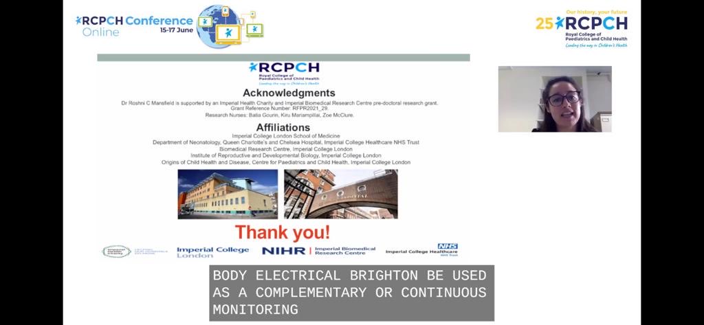 ⁦<a href="/RoshniMansfield/">Roshni Mansfield</a>⁩ presented our first iteration of the NICCOM study data validation of whole body electrical bioimpedence technique in measuring cardiac output ⁦<a href="/Christoph_Lees/">Christoph Lees</a>⁩ ⁦@DrAJLewandowski⁩ ⁦<a href="/DrCGale/">Chris Gale</a>⁩ ⁦@ccroehr⁩ ⁦⁦<a href="/ImperialPaeCH/">Centre for Paediatrics & Child Health</a>⁩
