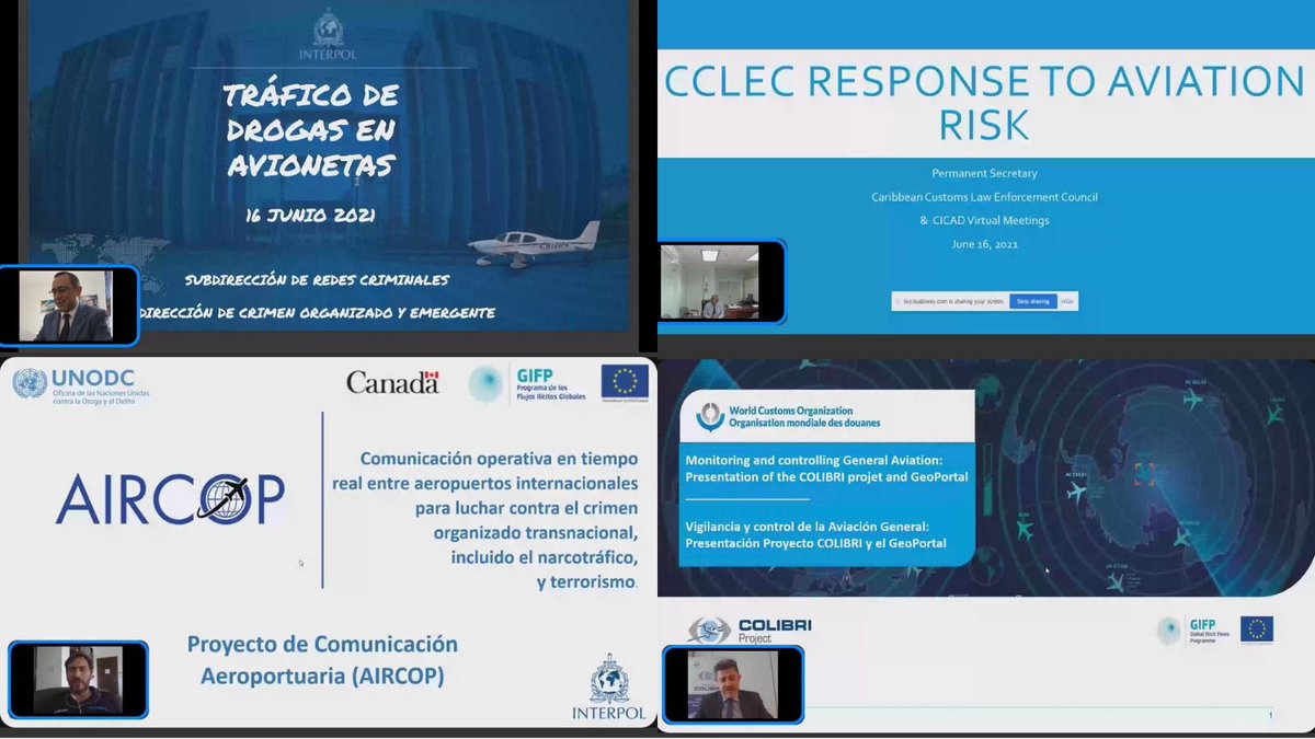 CICAD_OEA's tweet photo. Durante reunión del #GrupoDeTrabajo de la @CICAD_OEA sobre #ControlDelNarcotráficoAéreo, el #ICD de Costa Rica 🇨🇷modera mesa redonda con @INTERPOL_HQ, #CCLEC, @AIRCOP_ROPAN, @WCO_OMD y participantes de Estados Miembros de la OEA @StateINL @USAmbOAS https://t.co/pG6PFTVyyV