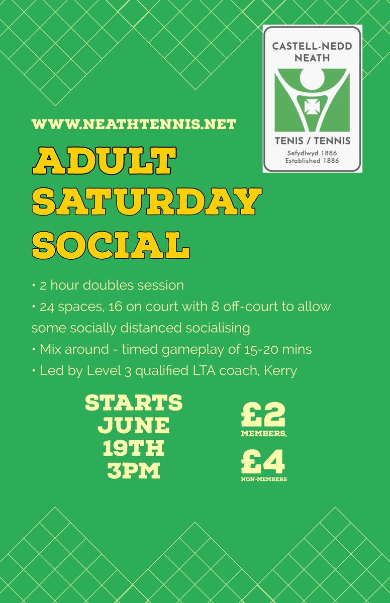 Exciting news 🎾 Click the link to book: clubspark.lta.org.uk/NeathCommunity…