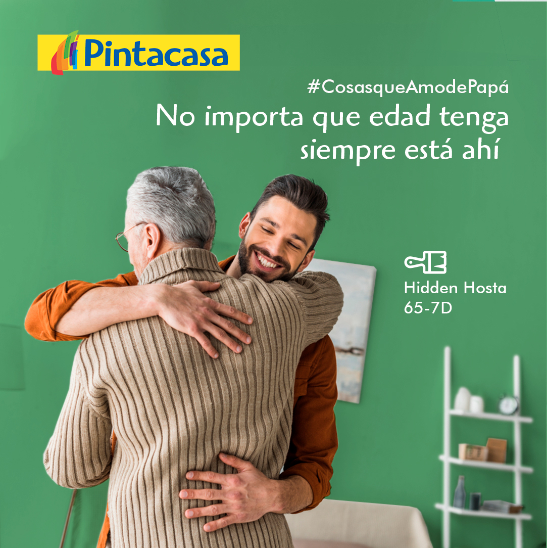 #CosasqueAmodePapá

Podemos crecer, pero siempre nuestro hogar serán los brazos de Papá.

Hidden Hosta 65-7D un tono que expresa amor.

#Pintacasavzla #VerdeEncantador #Verde #Color #Colores #Decoracion #Tendencia  #RenovArte2021 #Remodelacion #Venezuela