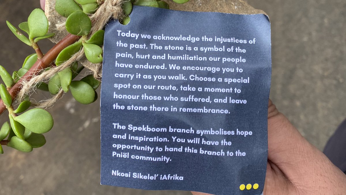 Thanks ⁦<a href="/VisitStellies/">Visit Stellenbosch</a>⁩,Pienel community and the Stellenbosch community for a heartwarming and hope inspiring experience as we visited sites of forced removals&amp; slavery&amp; witnessed shoots of building better together during the #SocialJusticeWalk #June16 #DayoftheAfricanChild