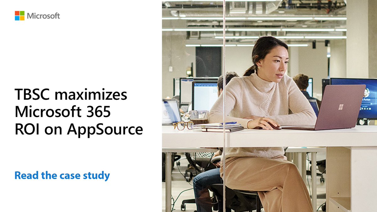 MSFT AppSource (@msftappsource) on Twitter photo Learn how <a href="/SmarterTBSC/">The Business Software Centre</a> Smarter SaaS for Microsoft 365 maximized ROI for managed service provider customers. Read the case study: msft.it/6013n1suN #MSFTAppSource Learn how <a href="/SmarterTBSC/">The Business Software Centre</a> Smarter SaaS for Microsoft 365 maximized ROI for managed service provider customers. Read the case study: msft.it/6013n1suN #MSFTAppSource