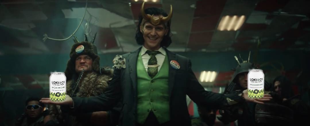 lokidrinks's tweet photo. Enjoy a can of Loki &amp; Co while watching the latest episode of #loki #lokiwednesdays https://t.co/uE6XPTvDo2