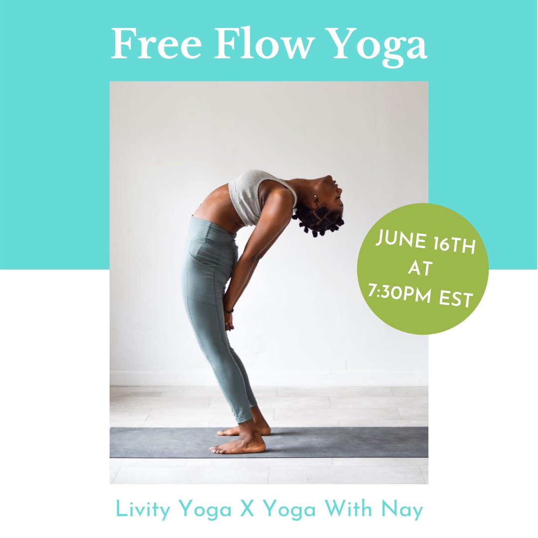 Catch Yoga with Nay on our IG (@ livity.yoga) tonight at 7:30pm EST for a free yoga class to help you relax and unwind mid-week. Invite a friend and let's flow!