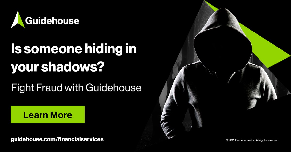 Is someone hiding in your shadows? Fight #fraud with #Guidehouse. 
Learn more about our fraud waste &amp; abuse prevention, detection &amp; remediation services: bit.ly/3ekrhcC #frauddetection #fightfraud