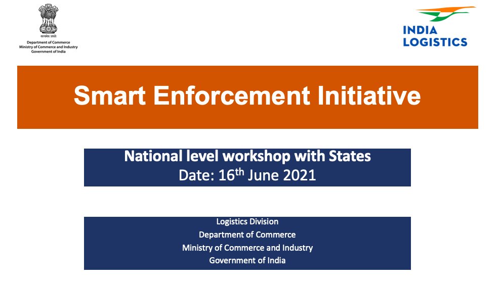 Logistics_MoCI's tweet image. A national-level workshop was conducted on the #SmartEnforcement of rules and regulations related to road-based violations using technology-based solutions.  States &amp;amp; UTs supported the initiative @DoC_GoI @CimGOI @MORTHRoadSafety @askGST_GoI
