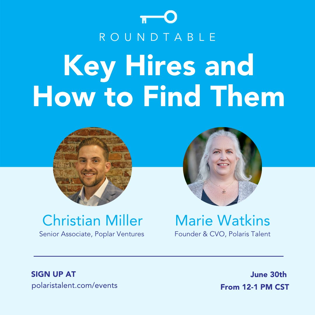 Polaris_Talent's tweet image. How do you find the impact role to 10x your team?

Join us June 30th, 12pm CT

@poplarventures, @CMiller502 sits down with @Polaris_Talent @romawat_jobs to discuss Key Hires and How to Find Them!

RSVP Here: buff.ly/3q1K7uv