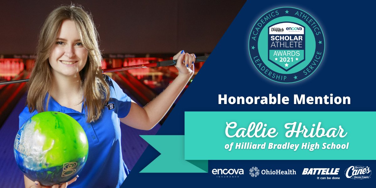 Congratulations to our Encova Insurance Honorable Mention, receiving $1,000 in scholarships! 🏆

Callie Hribar of <a href="/BradleyHS/">Bradley High School</a>

*4 Year Varsity Letter: Golf &amp; Bowling
*2 Year Varsity Letter: Track
*AP Scholar with Distinction
*Headed to Univ of South Carolina

#ScholarAthleteAwards