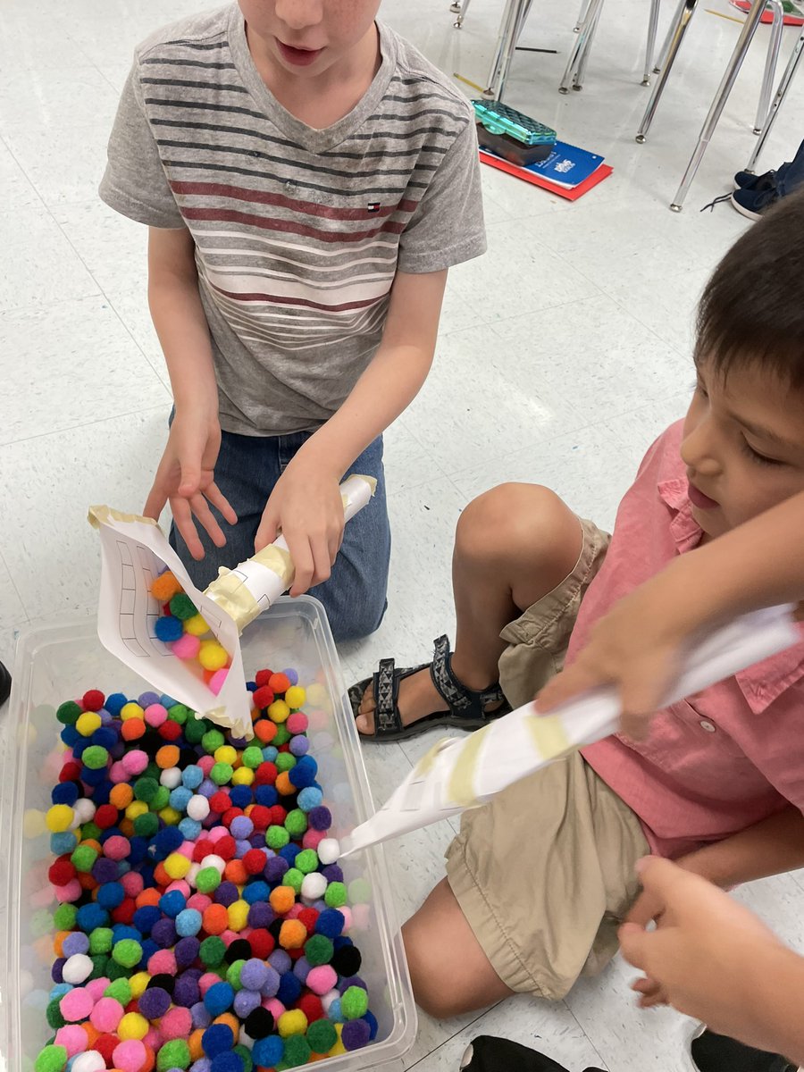 amsledge's tweet photo. We are doing some engineering today! They are building trash collectors and trying them out! We need to collect the trash in the pond and help Danny the duck! @RCS_STEM https://t.co/dHNYp7GuYC