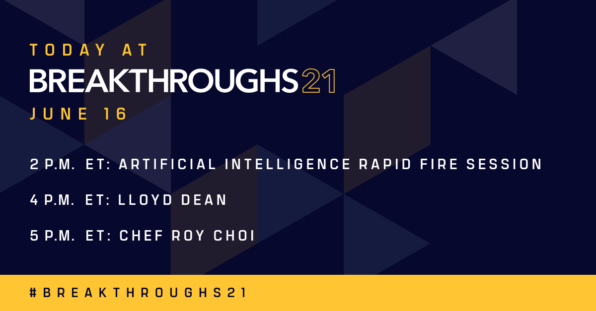 PremierHA's tweet image. What’s coming up at #Breakthroughs21? A virtual smorgasbord of sessions featuring everything from treating patients with #AI, to addressing #healthcare inequities, to cooking with a celebrity chef! Don’t miss it!