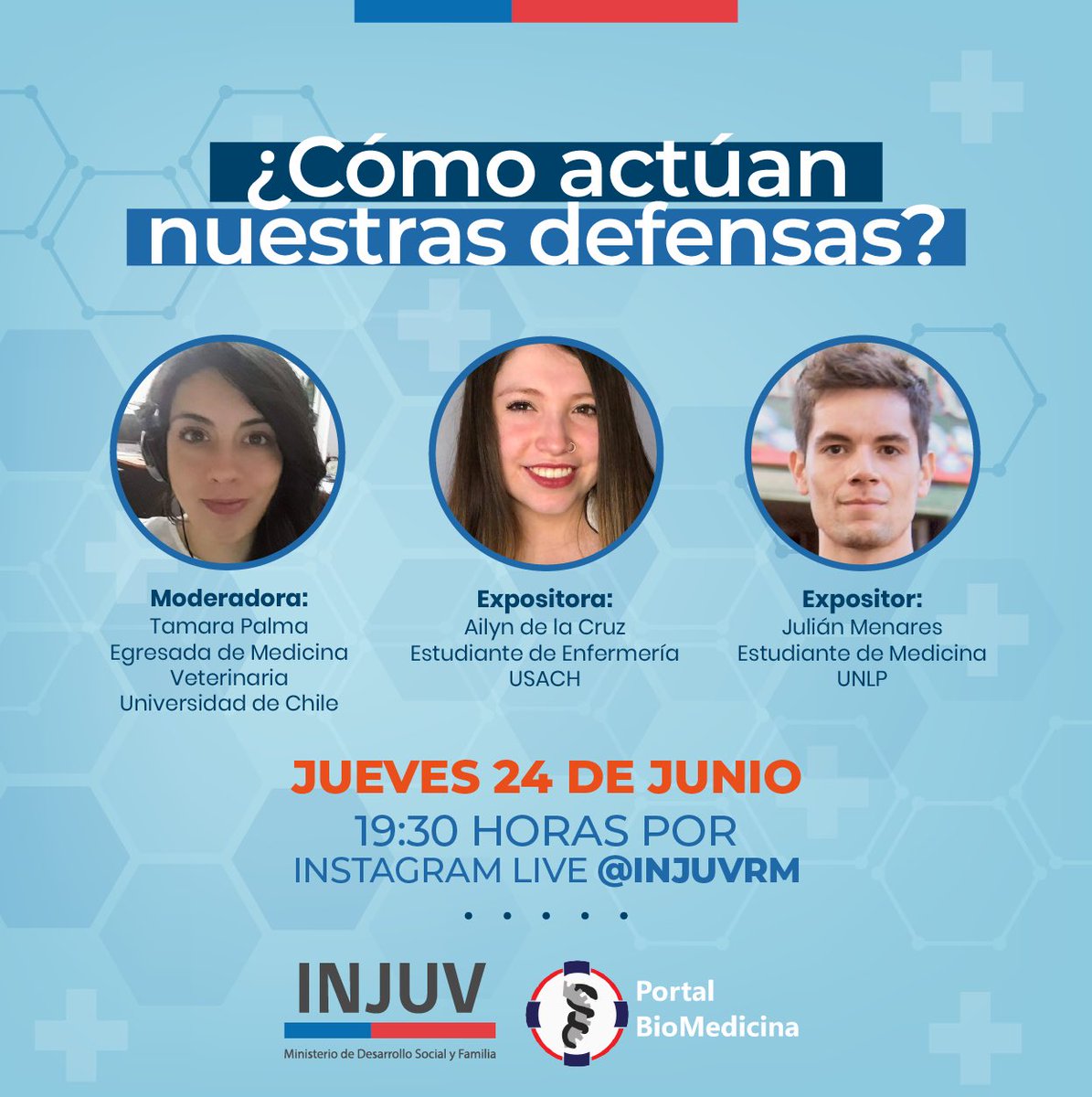 injuvrm's tweet photo. 📣 ¿Te gustaría saber qué es el sistema inmune y cómo actúan nuestras defensas? ¿Saber cómo nuestro estado de animo influye en ellas?

¡Conversaremos con @Portal_bmuc en un lenguaje simple y fácil de entender para todos y todas! 😉

Inscríbete aquí: https://t.co/57YyniXJwW 👈🏻 https://t.co/M854lNm9IZ