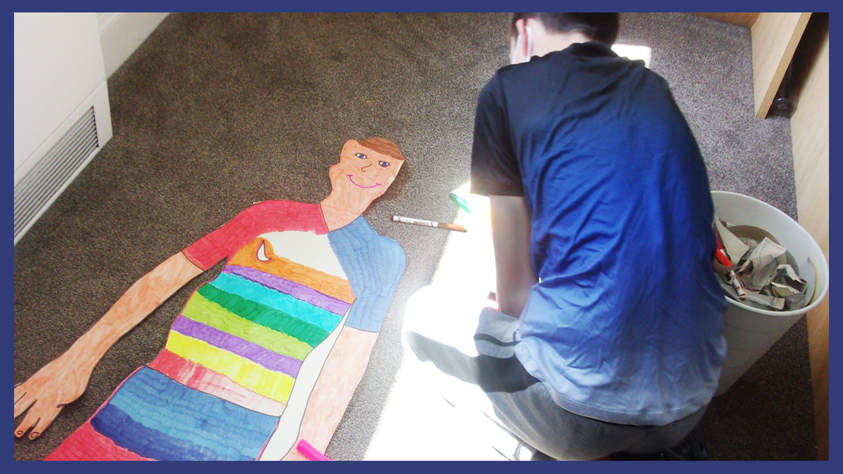 AsprisScotland's tweet photo. We encourage our young people to develop interests. Taking up a hobby provides opportunities for expressing themselves, building self-esteem and learning about the world.

One of our young people loves arts and crafts and has created this wonderful self-portrait.
  
#SEN #Autism https://t.co/eid1OTnKgf
