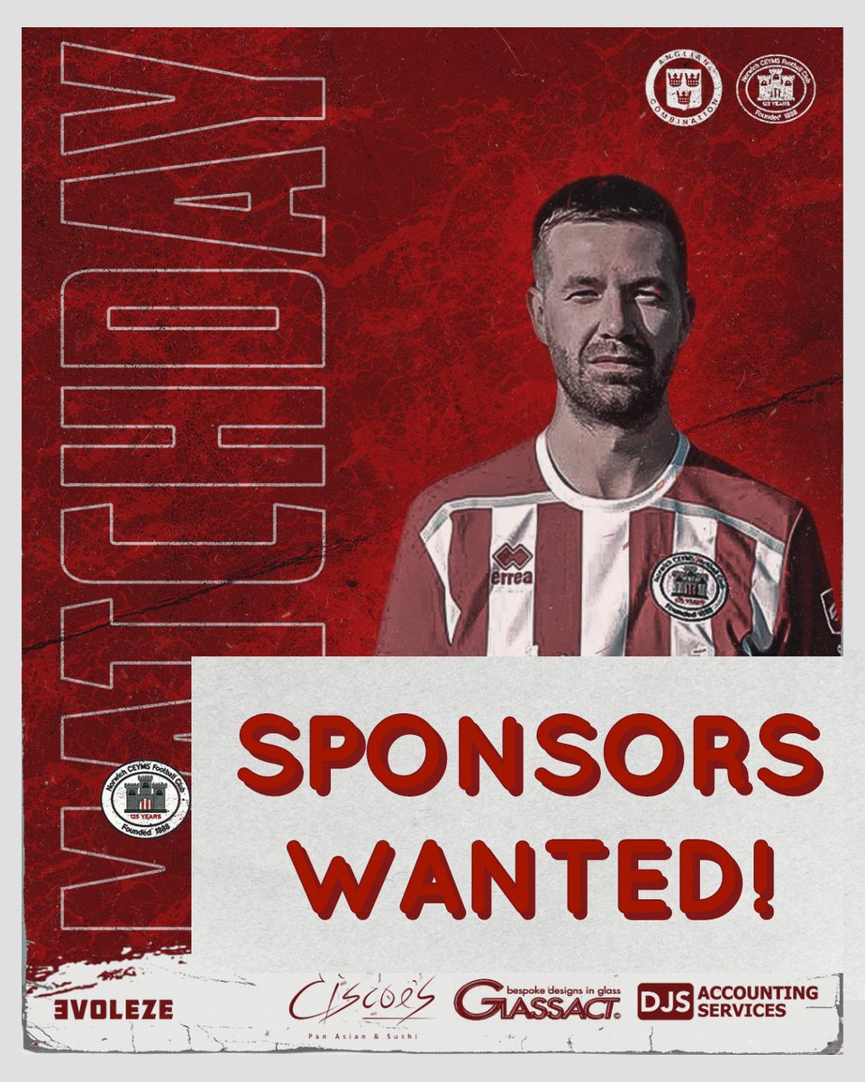 NorwichCeyms's tweet image. 🚨SPONSORSHIP WANTED! 🚨

Want to be part of our exciting project as we continue to build our facilities required for future progression? 😍

We have various sponsorship opportunities for the upcoming season(s) 🏟️

If your business is looking to get involved, get in touch 👍
