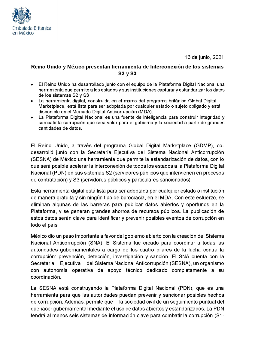 UKinMexico's tweet photo. #NOTICIAS 📰
El Reino Unido, a través del programa Global Digital Marketplace #GDMP, co-desarrolló una herramienta digital para acelerar la interconexión de todos los estados del país con la  #PlataformaDigitalNacional en sus sistemas S2 y S3: https://t.co/8ZtRx5PlTR
1/4 https://t.co/GZUSeSLprY
