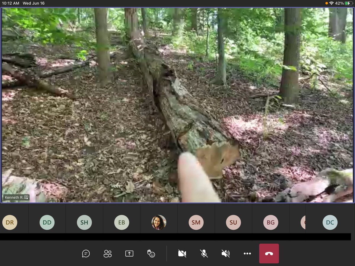 4th graders had a wonderful virtual field trip with Mr. Ken from the Long Branch Nature Center about life beneath logs. We saw worms, spiders, grubs, and more today! <a href="/mpourrabi/">Maedeh Pourrabi</a> #onFleet #FleetFalcons @APSscience