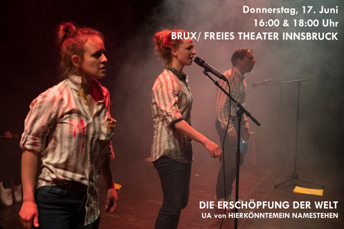 TheaterMelone's tweet photo. DANKE FÜR DIE WUNDERSCHÖNE PREMIERE!
AM DONNERSTAG GEHT ES GLEICH ZWEIMAL ZUR SACHE: 
16:00 &amp; 18:00 UHR, BRUX/ Freies Theater Innsbruck https://t.co/9PVIQu3pMO