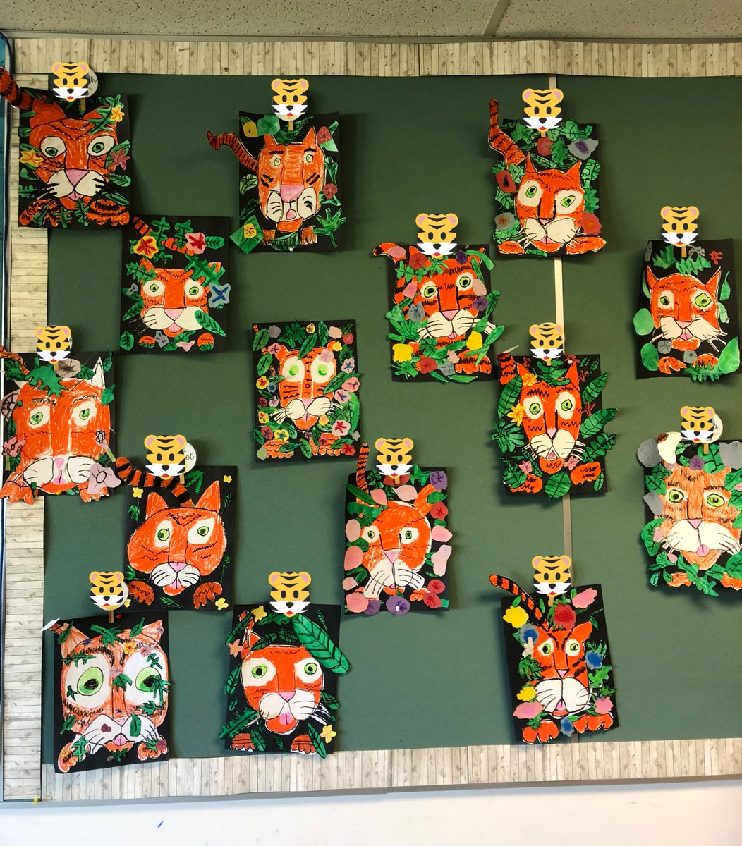 Art inspired by Henri Rousseau 🖼 <a href="/EcoleEVElem/">École Elbow Valley Elementary</a>