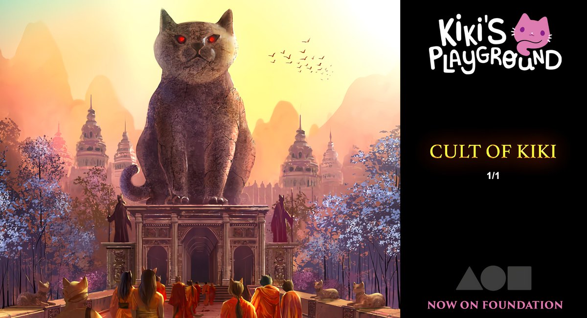 KikiNFT's tweet photo. NEW KIKI DROP 🚨

Cult Of Kiki | Kiki's Playground #15 🙀

Artist: @asong0116 🦇

As one, we are all Kiki. Welcome home. 🐈

https://t.co/ZgGawutjJv

What is @KikiPlayground? 🤔

It's a fun social platform to work with! Create what inspires you when you think about Kiki. ✨ https://t.co/iGKoz30LtS