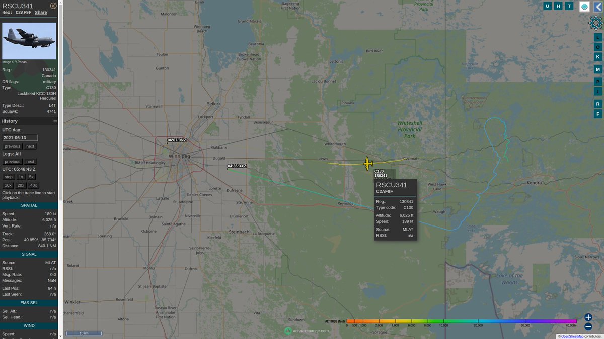steffanwatkins's tweet photo. π¨π¦ #SAR techs shown in the video parachuted from #RCAF CC-130H 130341 ~05:45Z 2021-06-13 (based on flight path and altitude)
Does that look like ~6000ft jump to you?
Seriously, I have no concept of altitude from the video.
https://t.co/QnYSEkfzxP
#424SQN #C2AF9F #RSCU341 https://t.co/68TJXXt7MH