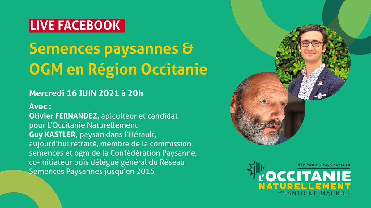 OcNaturellement's tweet photo. On se retrouve dans 30mn pour parler « Semences paysannes et OGM en Région Occitanie » ! 💚
⬇️
https://t.co/tz0oIOzPEC https://t.co/4VcUp4gdEz