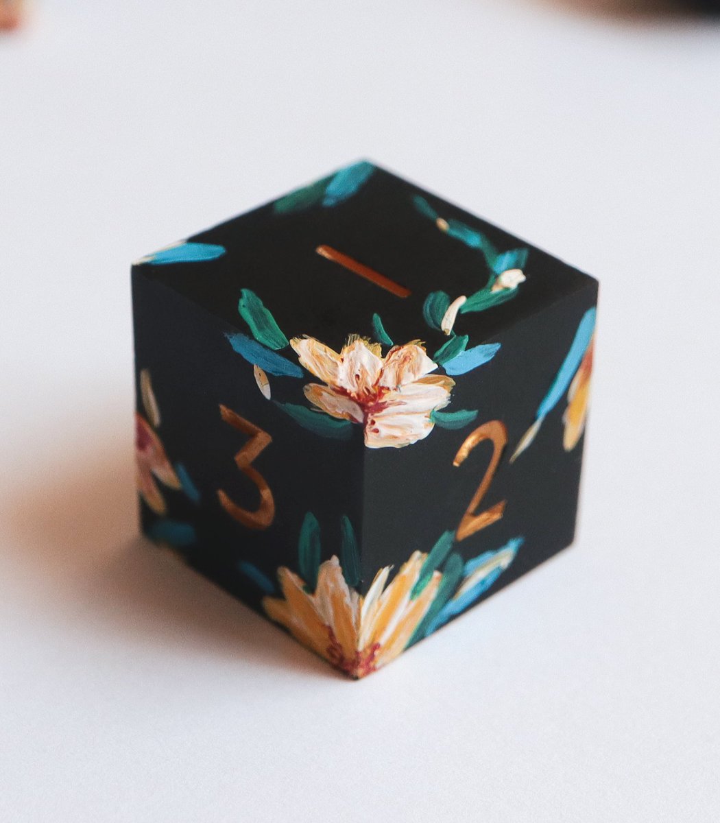 EVERYTHINGDICE's tweet photo. Limited edition Sunflora sets will be added to our store this Friday! These were painted early on as a practice design and won't be recreated ever in the future 🌻 #dnd #ttrpg #dice https://t.co/SVaAAbxSMx