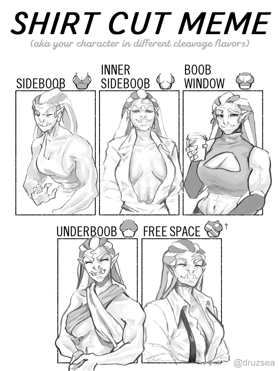 artcher_artwork's tweet photo. I did the #shirtcutmeme with my shadowrunner Tao!
#shirtcut #ttrpg #tabletopgames #shadowrun #orc #orcgirl #dungeonsanddragons #DnD #dndart #shadowruncharacter #OC #myoc #mycharacter #artcherartwork https://t.co/RX81ZB2lt2
