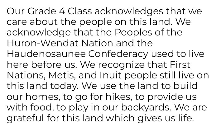 WHDayEDI's tweet photo. Today we learned about the importance of land acknowledgments and we wrote our own. We talked about the importance of truth, acknowledgement and respect of, and for the people who came before us.
@WHDayES @SCDSB_Schools @FNMI_SCDSB https://t.co/AmN2sMJf15