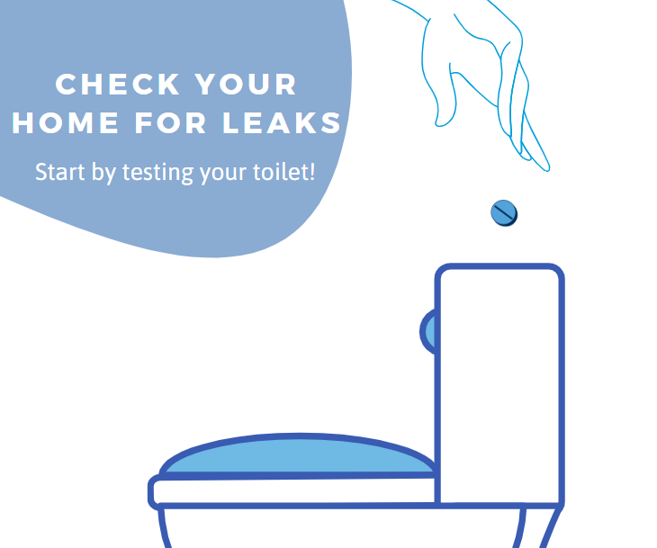 Testing your toilets for leaks is easy! Place a blue color tablet in your toilets water tank without flushing. Wait for 15 minutes. And if the bowl is blue then you have a leak! 🚽 #keepsacwaterwise