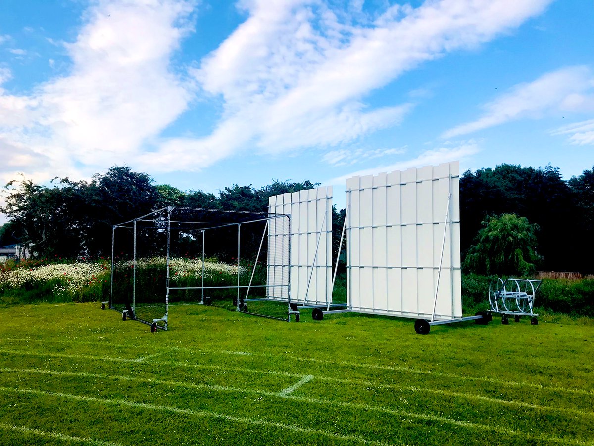 HPoolCC_Minis's tweet photo. Many thanks to @DurantCricket for delivering our new cricket equipment to the #MGCG at @HTCS_SSCo. @Sedgefield_CC are visiting on Saturday and will have first use of our new sight screens! Many thanks to those who kindly supported the #March10GrandChallenge @LORIMERS4CRICKT https://t.co/yCxp0uU1tw