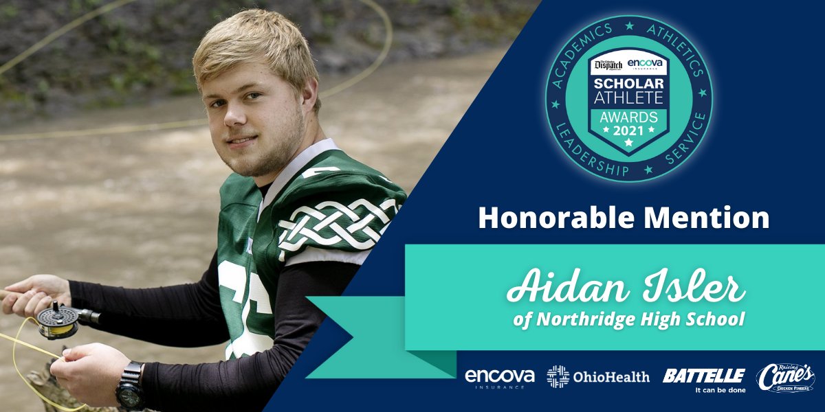 Congratulations to our Encova Insurance Honorable Mention, receiving $1,000 in scholarships! 🏆

Aidan Isler of Northridge High School

*3 Yr Varsity Letter: Football &amp; Track
*4 Yrs of Basketball
*National Honors Society
*Headed to The Ohio State University

#ScholarAthleteAwards