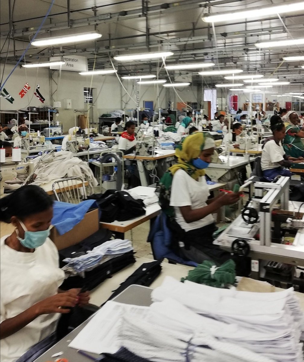 IndiaEritrea's tweet photo. Ambassador Subhash Chand visited largest textile factory in Eritrea - Dolce Vita, Asmara. Owner Pietro Zambaiti showed a variety of trendy products made for  Eritrean &amp; world markets. Skills of hundreds of Eritrean women workers are a major strength of this successful factory. https://t.co/yePVWYimff