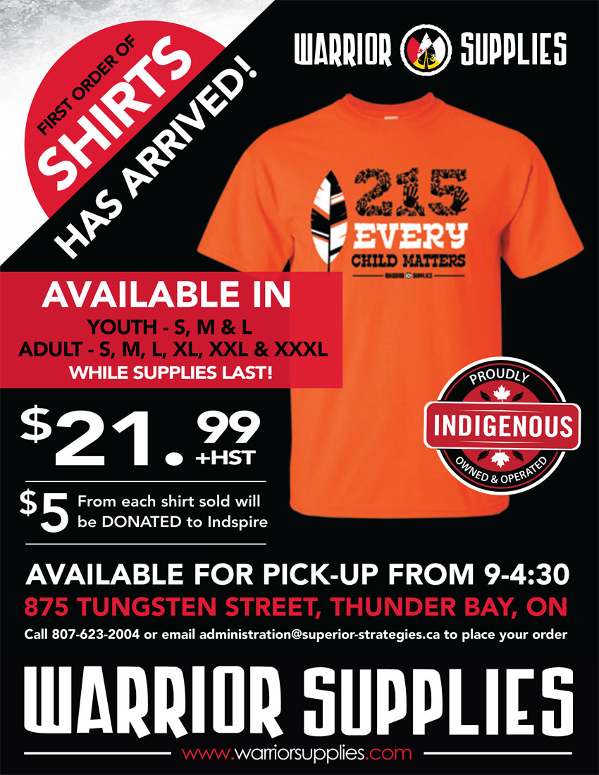 warriorworkwear's tweet photo. EVERY CHILD MATTERS SHIRTS HAVE ARRIVED!!! https://t.co/Wns8swSerA