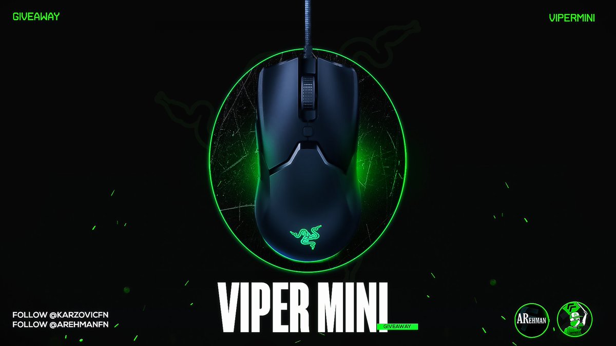 Karzovic_'s tweet image. 🛑GIVEAWAY🛑
Prize: Razer Viper Mini Mouse

Rules to enter:
-Follow 
@KarzovicFN 
 &amp;amp; 
@ARehmanFN 

-Like and Retweet   
-Tag 3 Friend 

•Ends in 7 Days
Good Luck 💕