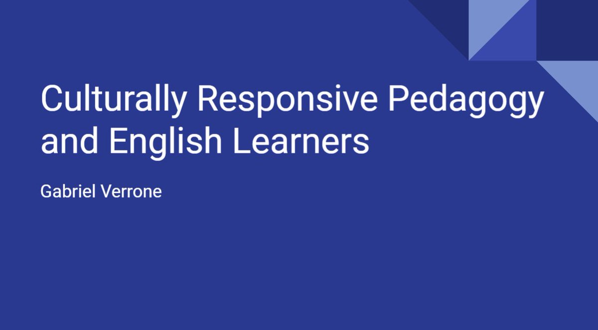 I was privileged to present at ESC Region 10's EL Summer Symposium about Culturally Responsive Pedagogy and English Learners!  We had a great group and a great time of learning! <a href="/ESC11Bil_ESL/">ESC11 English Learner Support</a> <a href="/ESCRegion11/">ESC Region 11</a>